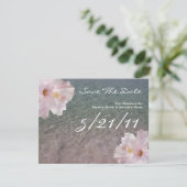 熱帯ビーチ結婚式のハイビスカスは日付を救います セーブザデート (スタンド正面)