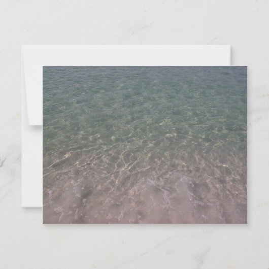 熱帯ビーチ結婚式のハイビスカスは日付を救います セーブザデート (裏面)