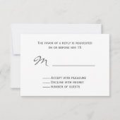 熱帯ビーチ結婚式のハイビスカス小さいRSVP 出欠カード (裏面)