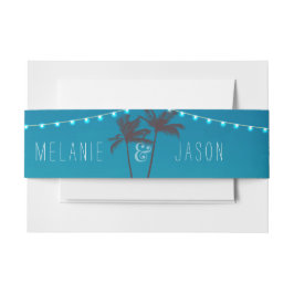 熱帯ビーチ結婚式の招待状用帯 招待状ベリーバンド