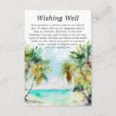 熱帯ビーチ結婚式ウィングウェル エンクロージャーカード (正面)