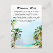 熱帯ビーチ結婚式ウィングウェル エンクロージャーカード (正面)