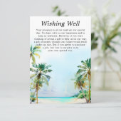 熱帯ビーチ結婚式ウィングウェル エンクロージャーカード (スタンド正面)