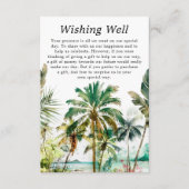 熱帯ビーチ結婚式ウィングウェル エンクロージャーカード (正面)
