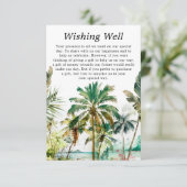 熱帯ビーチ結婚式ウィングウェル エンクロージャーカード (スタンド正面)