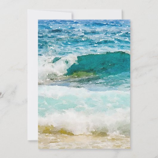 熱帯ビーチ結婚式カップルのシャワー (裏面)