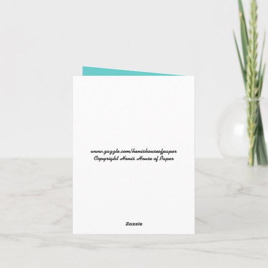 熱帯ビーチ結婚式サンキューカード サンキューカード (裏面)