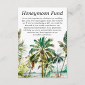 熱帯ビーチ結婚式ハネムーン基金 エンクロージャーカード (正面)