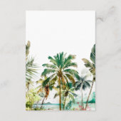 熱帯ビーチ結婚式ハネムーン基金 エンクロージャーカード (裏面)