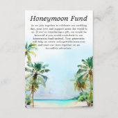 熱帯ビーチ結婚式ハネムーン基金 エンクロージャーカード (正面)