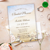 熱帯ビーチ結婚式ヒトデブライダルシャワー 招待状