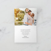 熱帯ビーチ結婚式ヒトデ サンキューカード (内部)