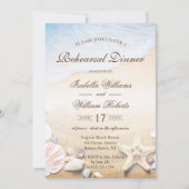 熱帯ビーチ結婚式ヒトリハーサルディナー 招待状 (正面)