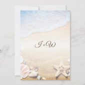 熱帯ビーチ結婚式ヒトリハーサルディナー 招待状 (裏面)