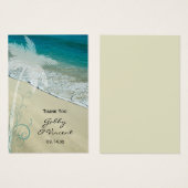 熱帯ビーチ結婚式メッセージカード (正面&裏面)