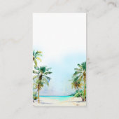 熱帯ビーチ結婚式名簿 エンクロージャーカード (裏面)