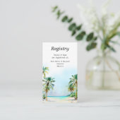 熱帯ビーチ結婚式名簿 エンクロージャーカード (スタンド正面)