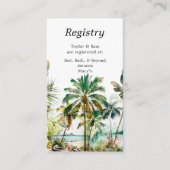 熱帯ビーチ結婚式名簿 エンクロージャーカード (正面)