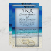 熱帯ビーチ結婚式招待状 招待状 (正面/裏面)