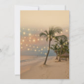 熱帯ビーチ結婚式招待状 | 日エレガント没 招待状 (裏面)