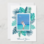 熱帯ビーチ結婚式新着写真 サンキューカード (正面)