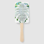 熱帯ビーチ結婚式葉パターン ハンドファン (裏面)