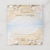 熱帯ビーチ結婚式表の割り当て プレイスカード (外部開封)