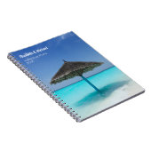 熱帯ビーチ結婚式計画の茅葺傘 ノートブック (右側)