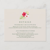 熱帯ビーチ結婚式詳細 エンクロージャーカード (正面)