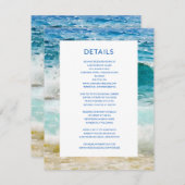 熱帯ビーチ結婚式詳細 エンクロージャーカード (正面/裏面)