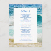 熱帯ビーチ結婚式詳細 エンクロージャーカード (正面)