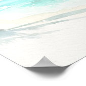 熱帯ビーチ結婚式10テーブル座席表 ポスター (角)