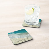 熱帯ビーチ結婚式 コースター (右側)