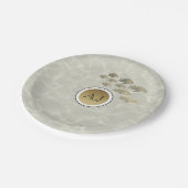 熱帯ビーチ結婚式 ペーパープレート (アングル)