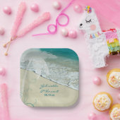 熱帯ビーチ結婚式 ペーパープレート (パーティー)