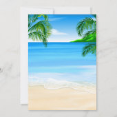 熱帯ビーチ結婚式 招待状 (裏面)