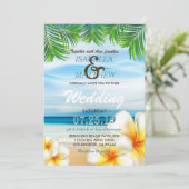 熱帯ビーチ結婚式 |招待状 招待状 (スタンド正面)