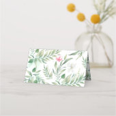 熱帯ビーチ花行き先結婚式 プレイスカード (裏面)