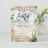 熱帯ビーチ蘭60歳の誕生日パーティー 招待状 (スタンド正面)