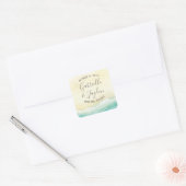 熱帯ビーチ行先結婚式 スクエアシール (封筒)