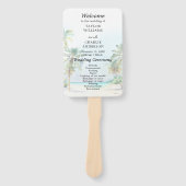 熱帯ビーチ行先結婚式 ハンドファン (正面)