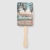 熱帯ビーチ行先結婚式 ハンドファン (正面)