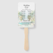 熱帯ビーチ行先結婚式 ハンドファン (裏面)