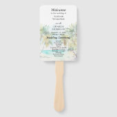 熱帯ビーチ行先結婚式 ハンドファン (正面)