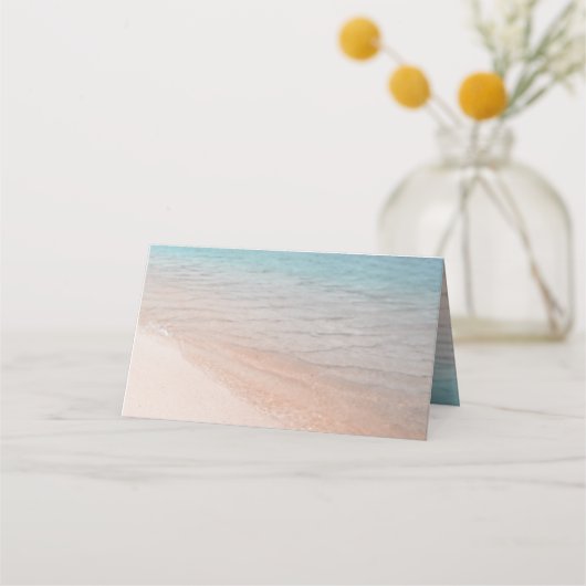 熱帯ビーチ行先結婚式 プレイスカード (裏面)