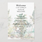 熱帯ビーチ行先結婚式 プログラム (正面)