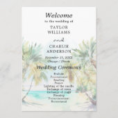 熱帯ビーチ行先結婚式 プログラム (正面)