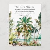 熱帯ビーチ行先結婚式 ポストカード (正面)