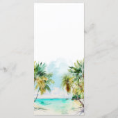 熱帯ビーチ行先結婚式 メニュー (裏面)