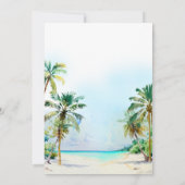 熱帯ビーチ行先結婚式 招待状 (裏面)
